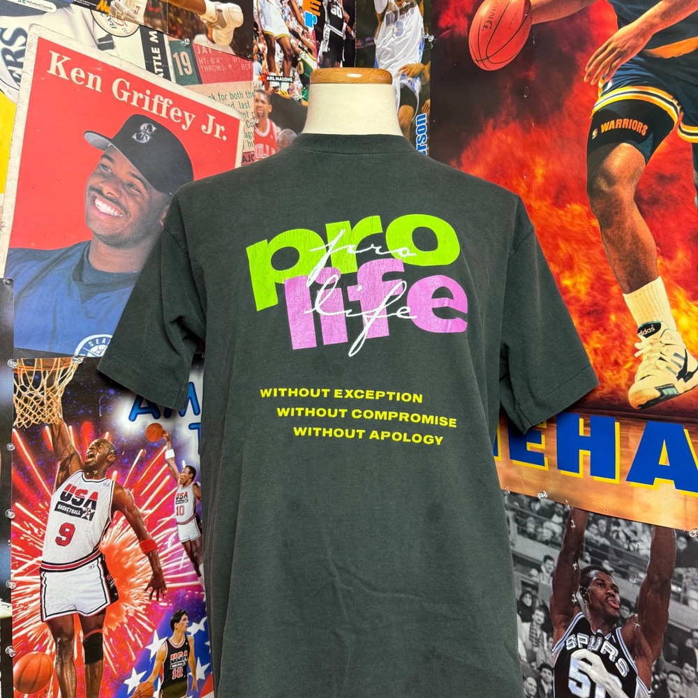 Vintage 90s Pro Life Anti Abortion Single Stitch FOTL T Shirt Tee‎ Sz XL